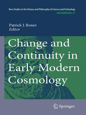 cover image of Change and Continuity in Early Modern Cosmology
